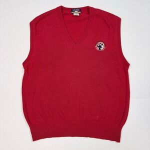 Vintage 90s US‎ Open Golf Vest Mens Size M 1992 Pebble Beach Made in USA Red